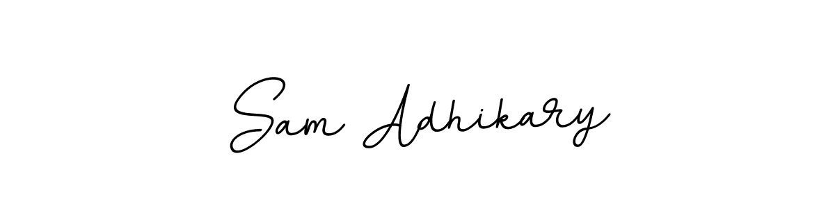 Sam Adhikary stylish signature style. Best Handwritten Sign (BallpointsItalic-DORy9) for my name. Handwritten Signature Collection Ideas for my name Sam Adhikary. Sam Adhikary signature style 11 images and pictures png