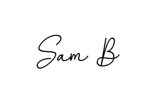 Use a signature maker to create a handwritten signature online. With this signature software, you can design (BallpointsItalic-DORy9) your own signature for name Sam B. Sam B signature style 11 images and pictures png