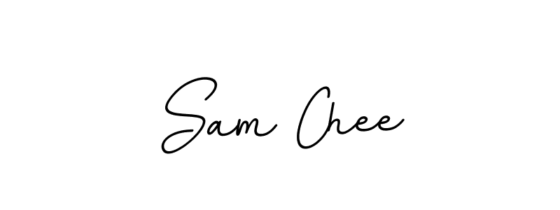 Use a signature maker to create a handwritten signature online. With this signature software, you can design (BallpointsItalic-DORy9) your own signature for name Sam Chee. Sam Chee signature style 11 images and pictures png