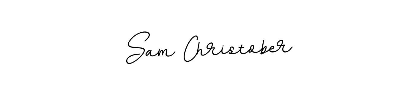 This is the best signature style for the Sam Christober name. Also you like these signature font (BallpointsItalic-DORy9). Mix name signature. Sam Christober signature style 11 images and pictures png