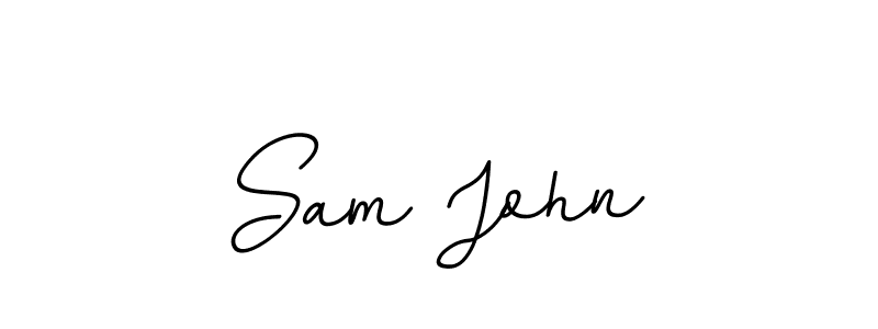 Use a signature maker to create a handwritten signature online. With this signature software, you can design (BallpointsItalic-DORy9) your own signature for name Sam John. Sam John signature style 11 images and pictures png
