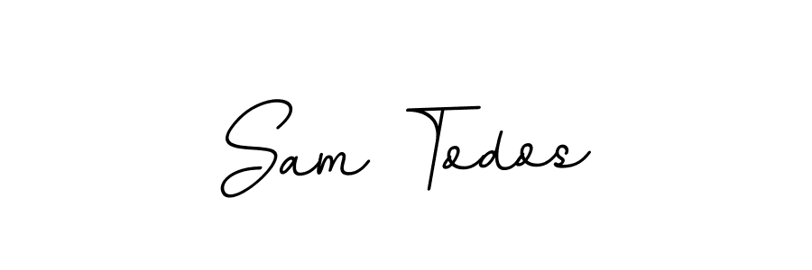 Similarly BallpointsItalic-DORy9 is the best handwritten signature design. Signature creator online .You can use it as an online autograph creator for name Sam Todos. Sam Todos signature style 11 images and pictures png