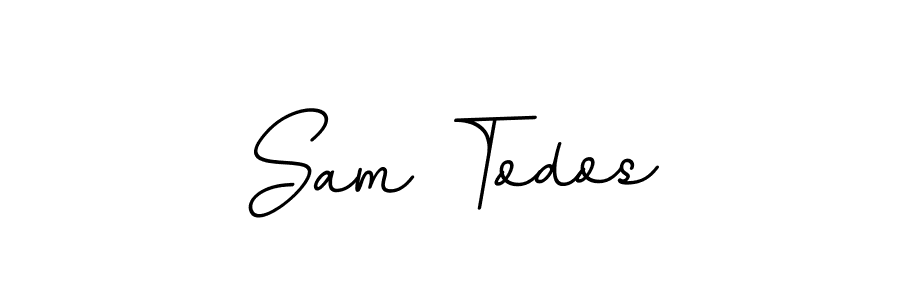 Similarly BallpointsItalic-DORy9 is the best handwritten signature design. Signature creator online .You can use it as an online autograph creator for name Sam Todos. Sam Todos signature style 11 images and pictures png