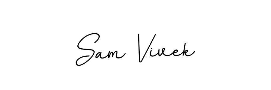 Check out images of Autograph of Sam Vivek name. Actor Sam Vivek Signature Style. BallpointsItalic-DORy9 is a professional sign style online. Sam Vivek signature style 11 images and pictures png