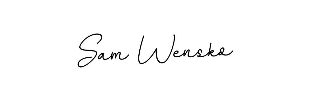Design your own signature with our free online signature maker. With this signature software, you can create a handwritten (BallpointsItalic-DORy9) signature for name Sam Wensko. Sam Wensko signature style 11 images and pictures png
