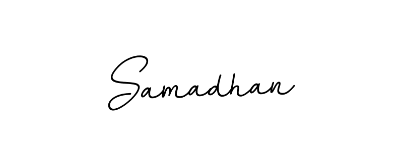 Use a signature maker to create a handwritten signature online. With this signature software, you can design (BallpointsItalic-DORy9) your own signature for name Samadhan. Samadhan signature style 11 images and pictures png