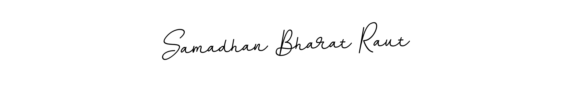 How to make Samadhan Bharat Raut name signature. Use BallpointsItalic-DORy9 style for creating short signs online. This is the latest handwritten sign. Samadhan Bharat Raut signature style 11 images and pictures png