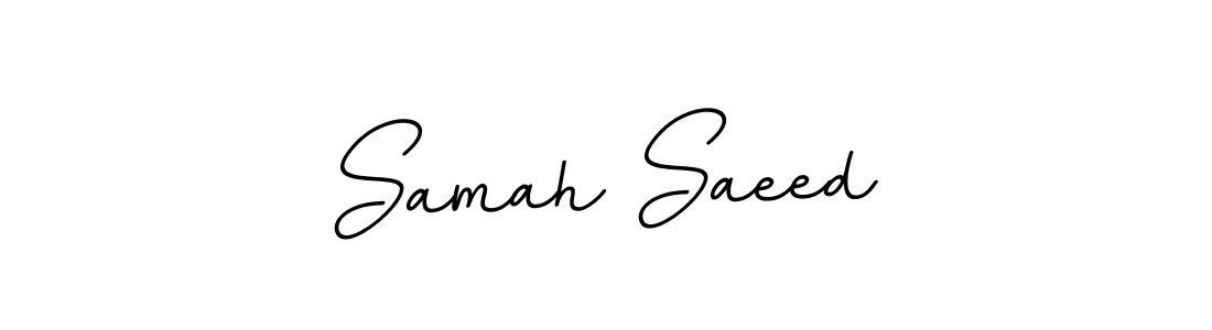 Use a signature maker to create a handwritten signature online. With this signature software, you can design (BallpointsItalic-DORy9) your own signature for name Samah Saeed. Samah Saeed signature style 11 images and pictures png