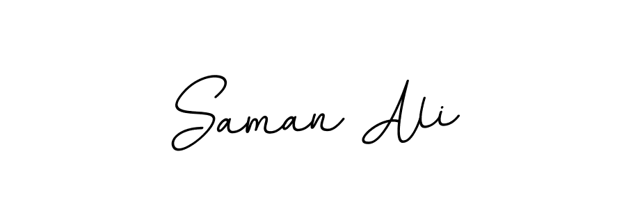 Use a signature maker to create a handwritten signature online. With this signature software, you can design (BallpointsItalic-DORy9) your own signature for name Saman Ali. Saman Ali signature style 11 images and pictures png