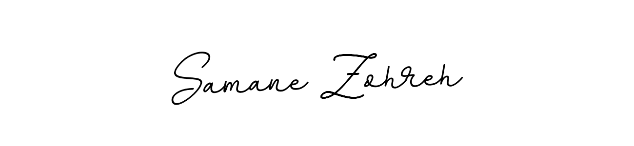 The best way (BallpointsItalic-DORy9) to make a short signature is to pick only two or three words in your name. The name Samane Zohreh include a total of six letters. For converting this name. Samane Zohreh signature style 11 images and pictures png