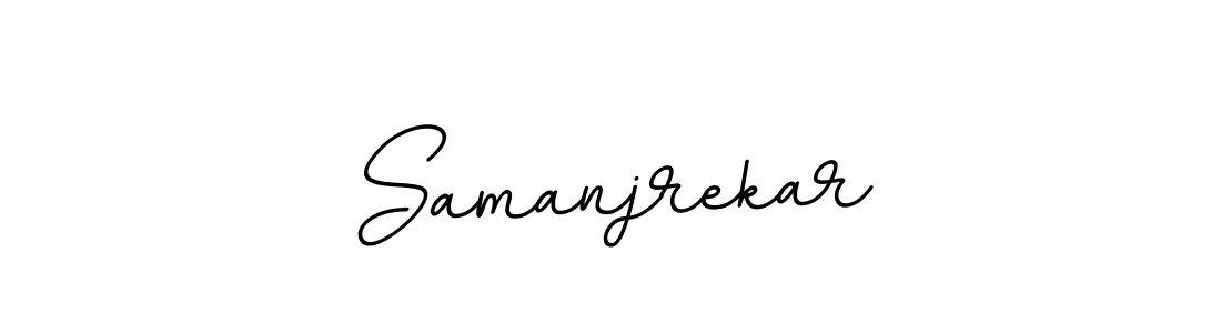 How to make Samanjrekar name signature. Use BallpointsItalic-DORy9 style for creating short signs online. This is the latest handwritten sign. Samanjrekar signature style 11 images and pictures png