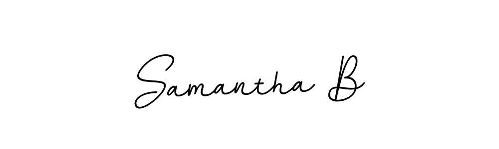 The best way (BallpointsItalic-DORy9) to make a short signature is to pick only two or three words in your name. The name Samantha B include a total of six letters. For converting this name. Samantha B signature style 11 images and pictures png