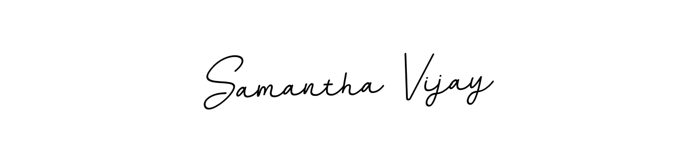 You should practise on your own different ways (BallpointsItalic-DORy9) to write your name (Samantha Vijay) in signature. don't let someone else do it for you. Samantha Vijay signature style 11 images and pictures png