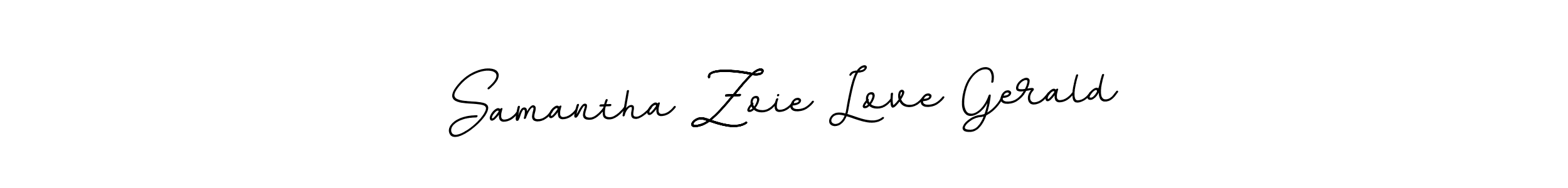 This is the best signature style for the Samantha Zoie Love Gerald name. Also you like these signature font (BallpointsItalic-DORy9). Mix name signature. Samantha Zoie Love Gerald signature style 11 images and pictures png