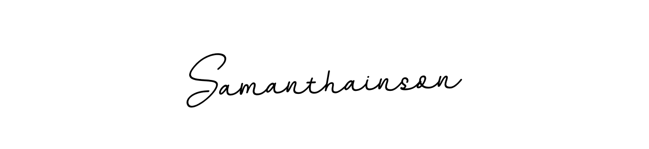 Use a signature maker to create a handwritten signature online. With this signature software, you can design (BallpointsItalic-DORy9) your own signature for name Samanthainson. Samanthainson signature style 11 images and pictures png