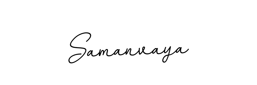 Use a signature maker to create a handwritten signature online. With this signature software, you can design (BallpointsItalic-DORy9) your own signature for name Samanvaya. Samanvaya signature style 11 images and pictures png