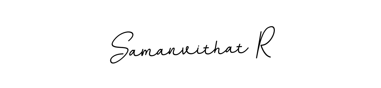 How to make Samanvithat R name signature. Use BallpointsItalic-DORy9 style for creating short signs online. This is the latest handwritten sign. Samanvithat R signature style 11 images and pictures png