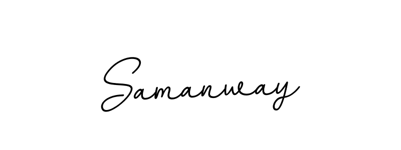 The best way (BallpointsItalic-DORy9) to make a short signature is to pick only two or three words in your name. The name Samanway include a total of six letters. For converting this name. Samanway signature style 11 images and pictures png