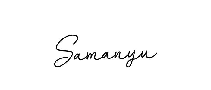 Make a beautiful signature design for name Samanyu. With this signature (BallpointsItalic-DORy9) style, you can create a handwritten signature for free. Samanyu signature style 11 images and pictures png