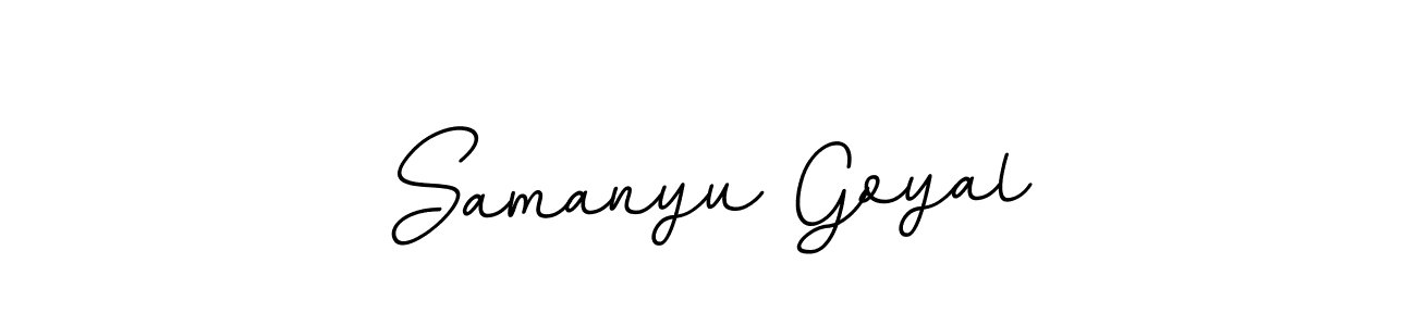 How to make Samanyu Goyal name signature. Use BallpointsItalic-DORy9 style for creating short signs online. This is the latest handwritten sign. Samanyu Goyal signature style 11 images and pictures png
