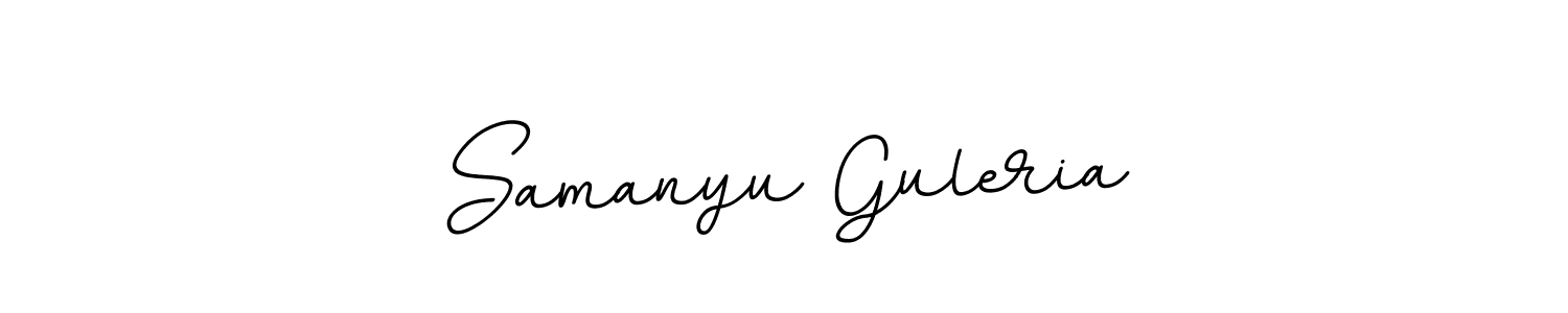 Make a beautiful signature design for name Samanyu Guleria. With this signature (BallpointsItalic-DORy9) style, you can create a handwritten signature for free. Samanyu Guleria signature style 11 images and pictures png