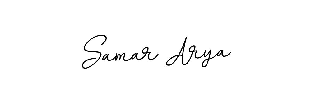 Samar Arya stylish signature style. Best Handwritten Sign (BallpointsItalic-DORy9) for my name. Handwritten Signature Collection Ideas for my name Samar Arya. Samar Arya signature style 11 images and pictures png