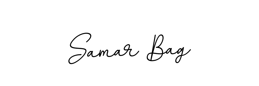 Check out images of Autograph of Samar Bag name. Actor Samar Bag Signature Style. BallpointsItalic-DORy9 is a professional sign style online. Samar Bag signature style 11 images and pictures png