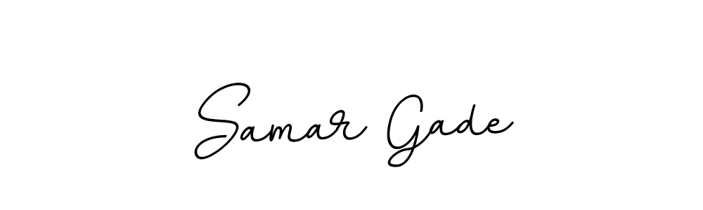 Check out images of Autograph of Samar Gade name. Actor Samar Gade Signature Style. BallpointsItalic-DORy9 is a professional sign style online. Samar Gade signature style 11 images and pictures png