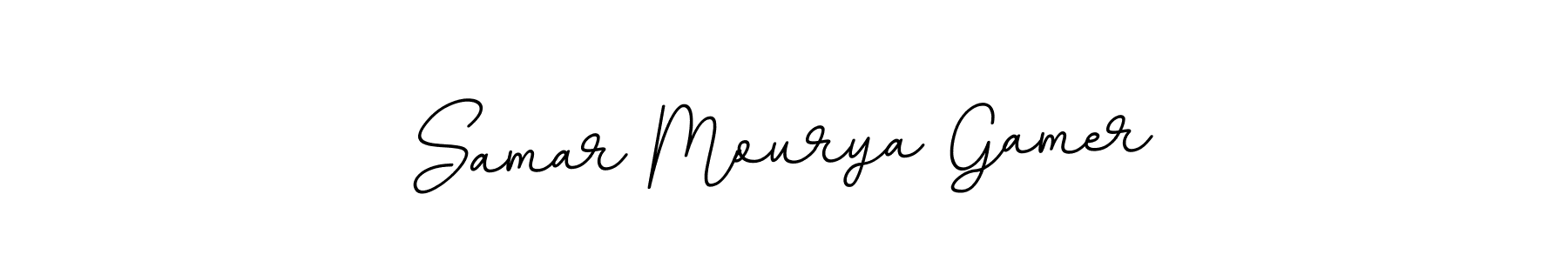 Make a beautiful signature design for name Samar Mourya Gamer. With this signature (BallpointsItalic-DORy9) style, you can create a handwritten signature for free. Samar Mourya Gamer signature style 11 images and pictures png