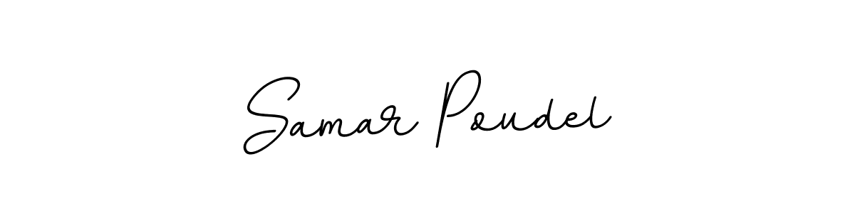 Create a beautiful signature design for name Samar Poudel. With this signature (BallpointsItalic-DORy9) fonts, you can make a handwritten signature for free. Samar Poudel signature style 11 images and pictures png