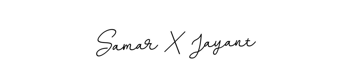 Create a beautiful signature design for name Samar X Jayant. With this signature (BallpointsItalic-DORy9) fonts, you can make a handwritten signature for free. Samar X Jayant signature style 11 images and pictures png