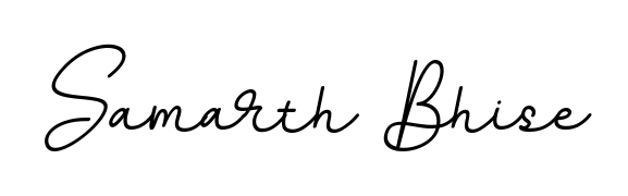 Create a personalized artistic stamp with Samarth Bhise in BallpointsItalic-DORy9 font. Perfect for visual artists, designers, and influencers. Samarth Bhise signature style 11 images and pictures png