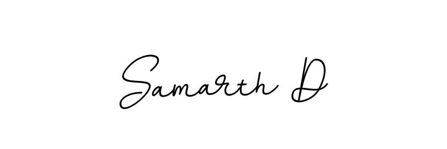 Use a signature maker to create a handwritten signature online. With this signature software, you can design (BallpointsItalic-DORy9) your own signature for name Samarth D. Samarth D signature style 11 images and pictures png
