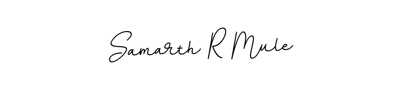 How to make Samarth R Mule name signature. Use BallpointsItalic-DORy9 style for creating short signs online. This is the latest handwritten sign. Samarth R Mule signature style 11 images and pictures png