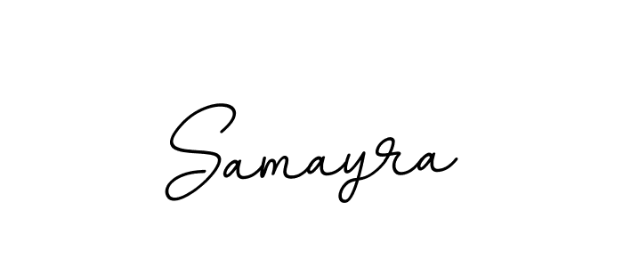 Use a signature maker to create a handwritten signature online. With this signature software, you can design (BallpointsItalic-DORy9) your own signature for name Samayra. Samayra signature style 11 images and pictures png