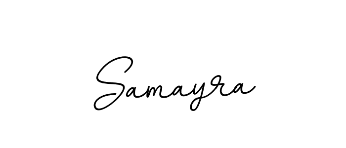 Use a signature maker to create a handwritten signature online. With this signature software, you can design (BallpointsItalic-DORy9) your own signature for name Samayra. Samayra signature style 11 images and pictures png