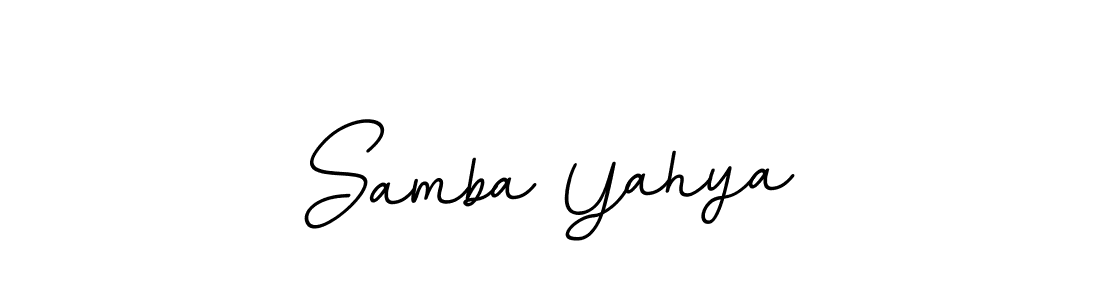 It looks lik you need a new signature style for name Samba Yahya. Design unique handwritten (BallpointsItalic-DORy9) signature with our free signature maker in just a few clicks. Samba Yahya signature style 11 images and pictures png