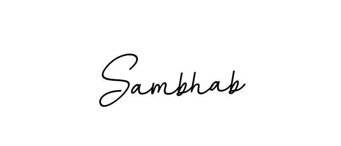 How to make Sambhab name signature. Use BallpointsItalic-DORy9 style for creating short signs online. This is the latest handwritten sign. Sambhab signature style 11 images and pictures png