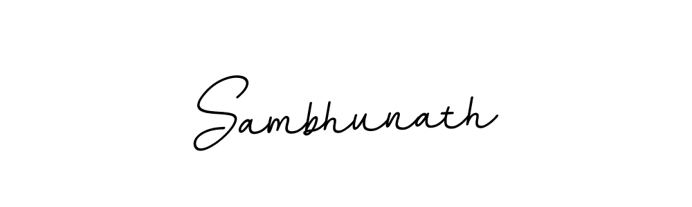 Design your own signature with our free online signature maker. With this signature software, you can create a handwritten (BallpointsItalic-DORy9) signature for name Sambhunath. Sambhunath signature style 11 images and pictures png