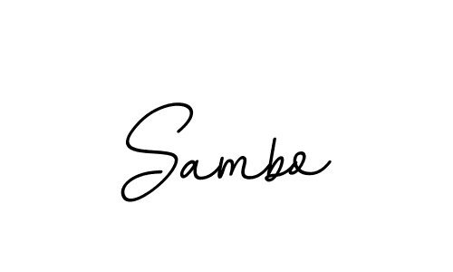 Make a beautiful signature design for name Sambo. With this signature (BallpointsItalic-DORy9) style, you can create a handwritten signature for free. Sambo signature style 11 images and pictures png