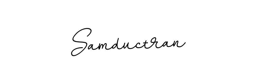 Samductran stylish signature style. Best Handwritten Sign (BallpointsItalic-DORy9) for my name. Handwritten Signature Collection Ideas for my name Samductran. Samductran signature style 11 images and pictures png