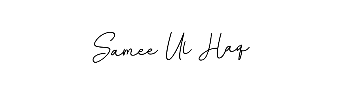 How to make Samee Ul Haq name signature. Use BallpointsItalic-DORy9 style for creating short signs online. This is the latest handwritten sign. Samee Ul Haq signature style 11 images and pictures png