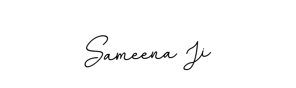 Use a signature maker to create a handwritten signature online. With this signature software, you can design (BallpointsItalic-DORy9) your own signature for name Sameena Ji. Sameena Ji signature style 11 images and pictures png