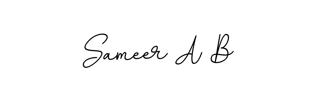 if you are searching for the best signature style for your name Sameer A B. so please give up your signature search. here we have designed multiple signature styles  using BallpointsItalic-DORy9. Sameer A B signature style 11 images and pictures png