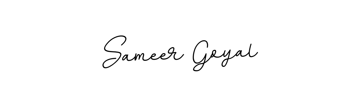 Create a beautiful signature design for name Sameer Goyal. With this signature (BallpointsItalic-DORy9) fonts, you can make a handwritten signature for free. Sameer Goyal signature style 11 images and pictures png