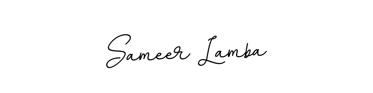 Sameer Lamba stylish signature style. Best Handwritten Sign (BallpointsItalic-DORy9) for my name. Handwritten Signature Collection Ideas for my name Sameer Lamba. Sameer Lamba signature style 11 images and pictures png