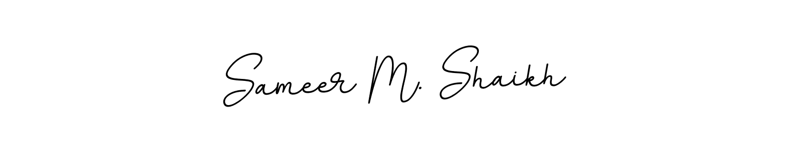 Sameer M. Shaikh stylish signature style. Best Handwritten Sign (BallpointsItalic-DORy9) for my name. Handwritten Signature Collection Ideas for my name Sameer M. Shaikh. Sameer M. Shaikh signature style 11 images and pictures png