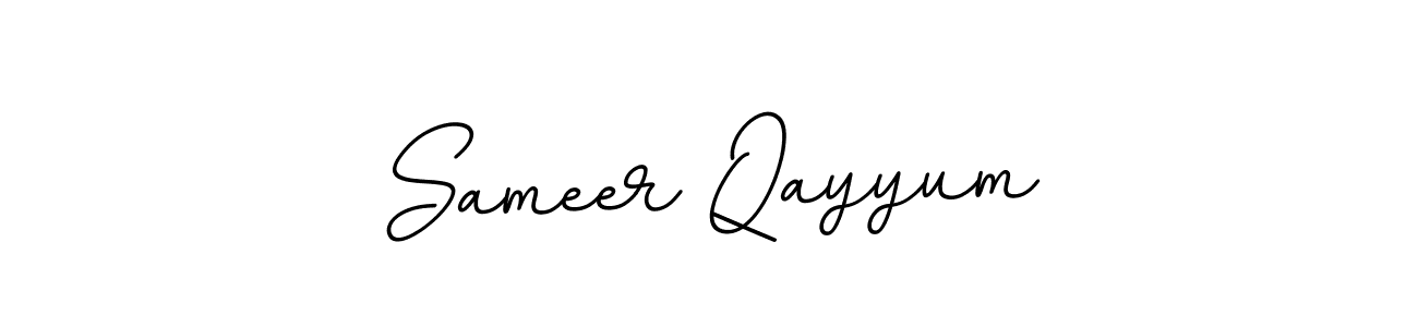 How to make Sameer Qayyum name signature. Use BallpointsItalic-DORy9 style for creating short signs online. This is the latest handwritten sign. Sameer Qayyum signature style 11 images and pictures png