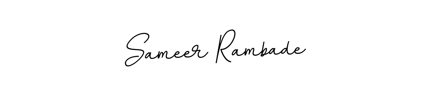 Create a beautiful signature design for name Sameer Rambade. With this signature (BallpointsItalic-DORy9) fonts, you can make a handwritten signature for free. Sameer Rambade signature style 11 images and pictures png