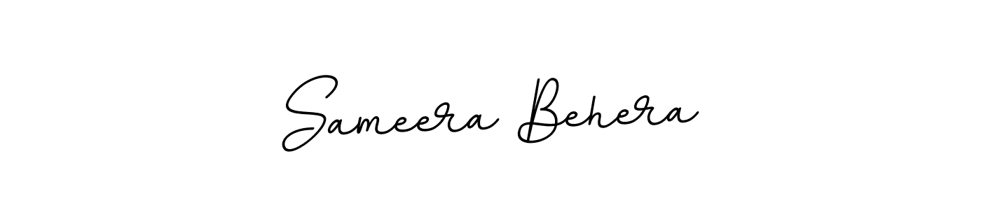 How to make Sameera Behera name signature. Use BallpointsItalic-DORy9 style for creating short signs online. This is the latest handwritten sign. Sameera Behera signature style 11 images and pictures png